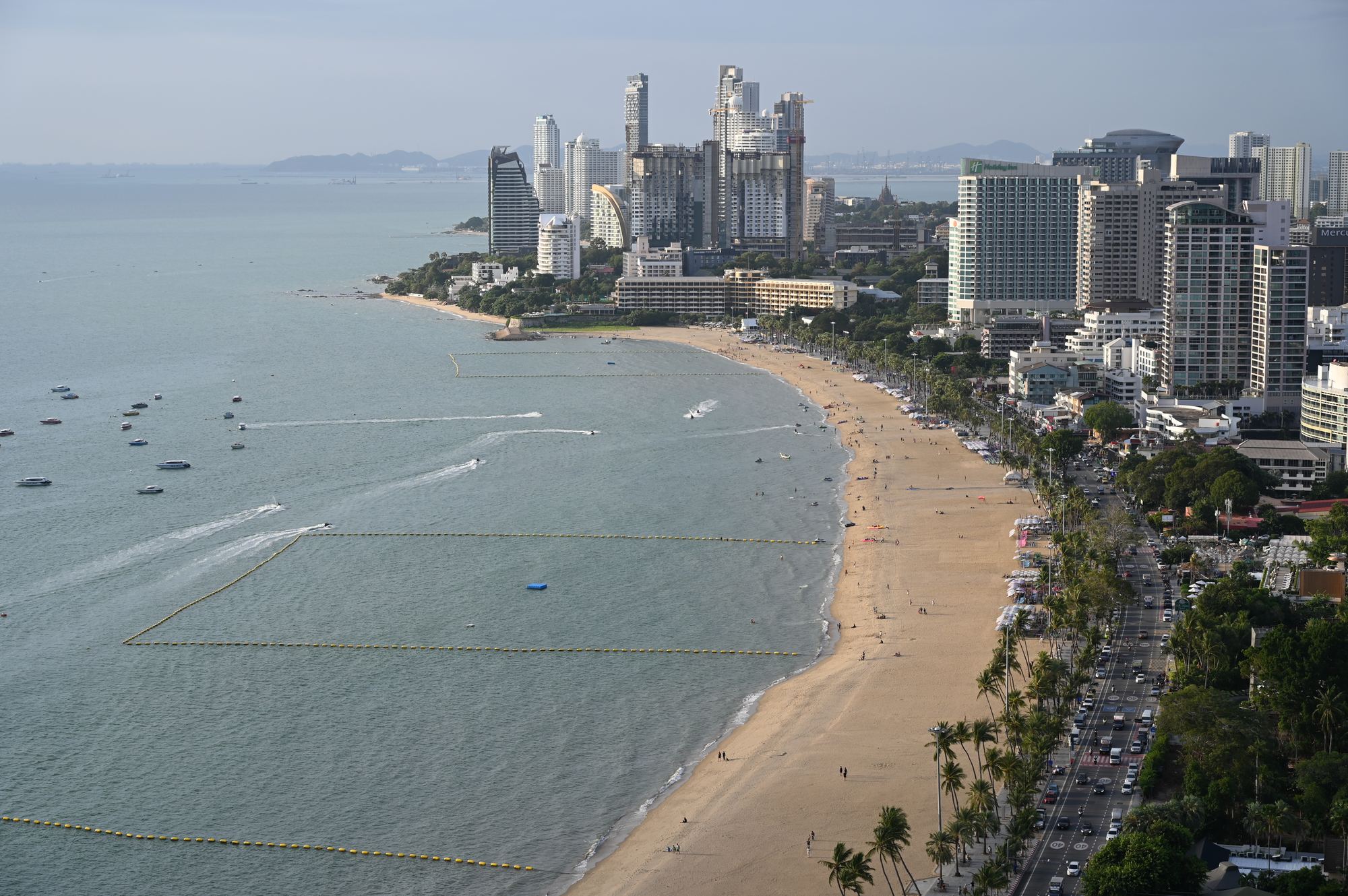 Aerial view of a Cyprus beachfront