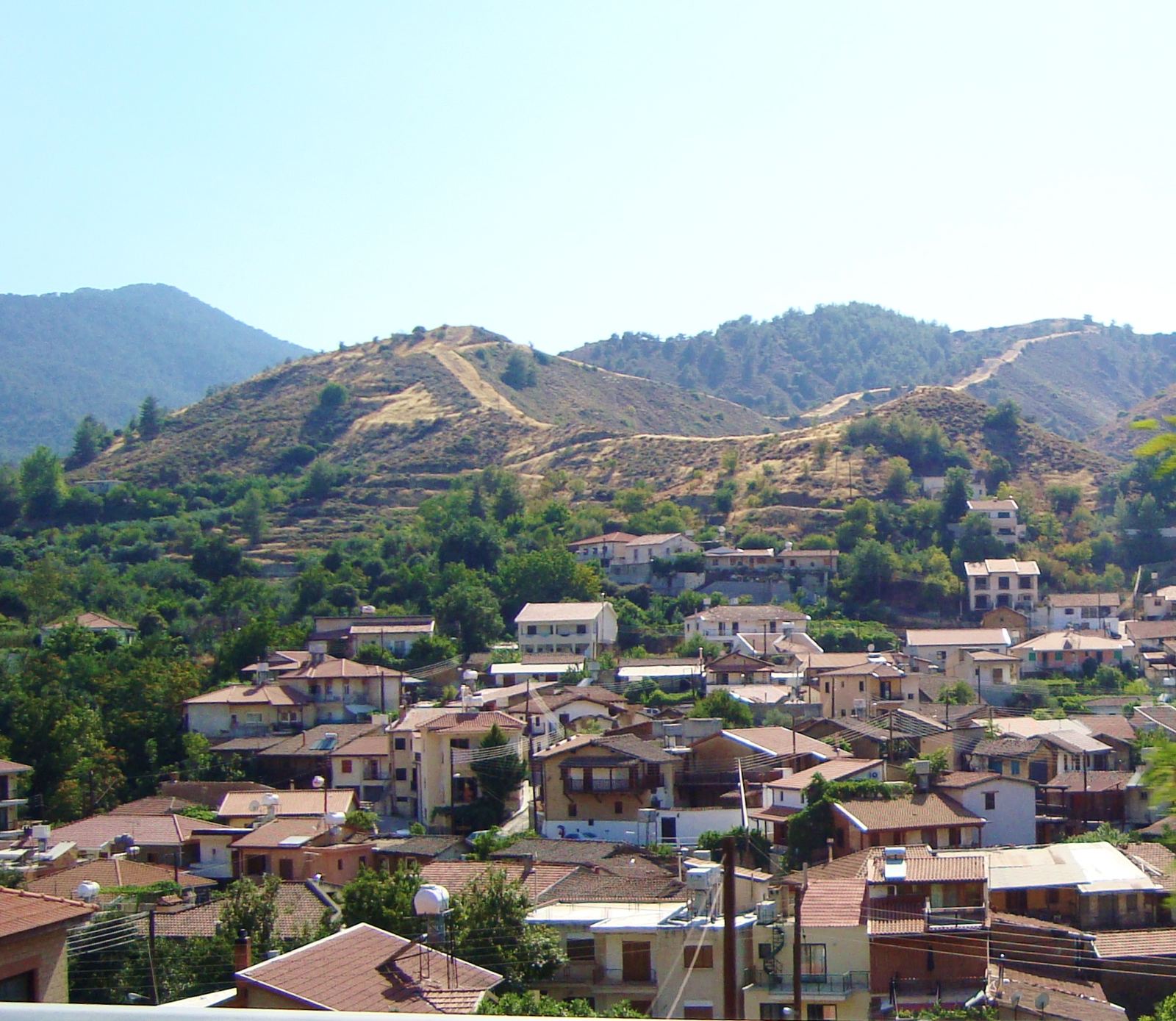 Kakopetria village in the Troodos Mountains, Cyprus
